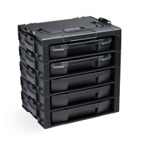 Bosch Sortimo System i-RACK 5-fach schwarz bestückt